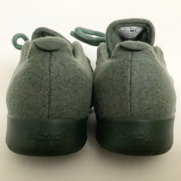 Womens 7 - USED Allbirds Wool Runners Shoes 0818 LV1 Olive Green (Tuke Matcha) - Picture 6 of 11